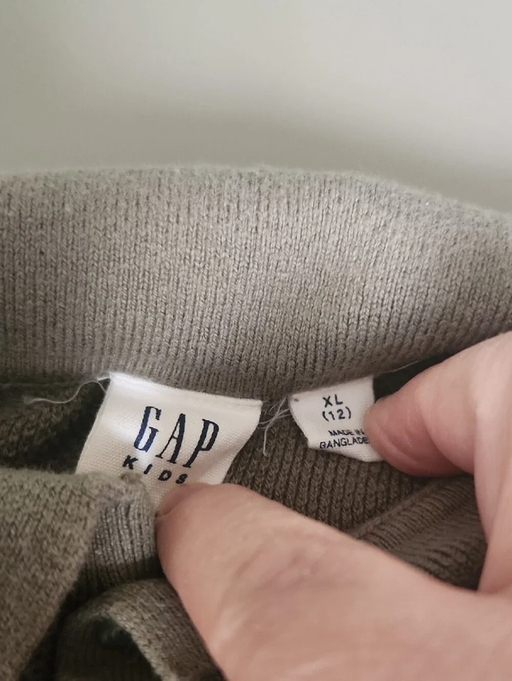 GAP Gray Polo with White Collar Stripe